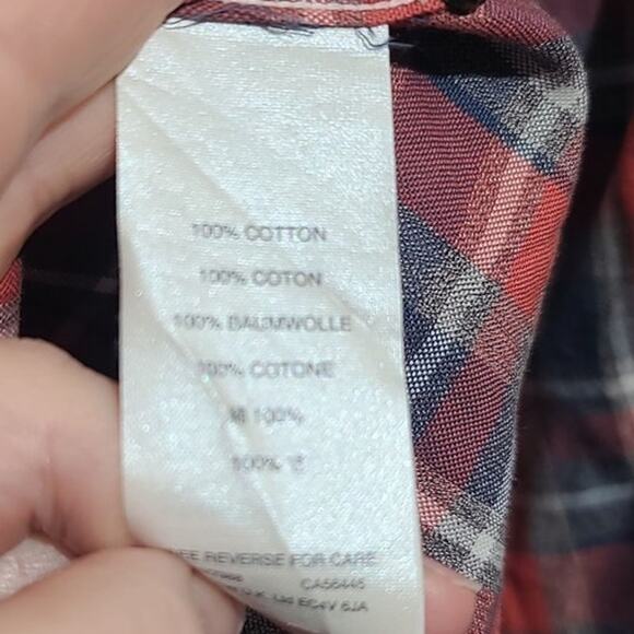 J. Crew Red Blue Plaid Button Shirt Size Large NWT - Picture 6 of 6